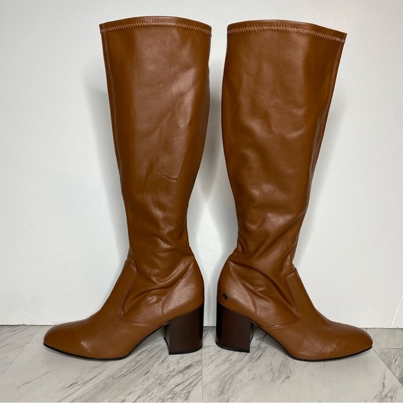 Franco Sarto Talfer Brown Faux Leather Tall Heeled Boot 11M - Picture 8 of 16